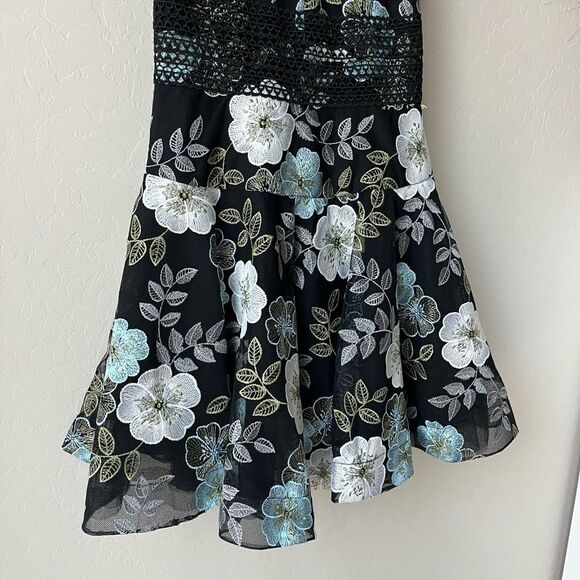 Bronx and Banco Black Floral Mini Dress - Picture 5 of 11